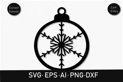 Christmas Snowflake Ornament Ball Svg Graphic By Rizwana Khan · Creative Fabrica