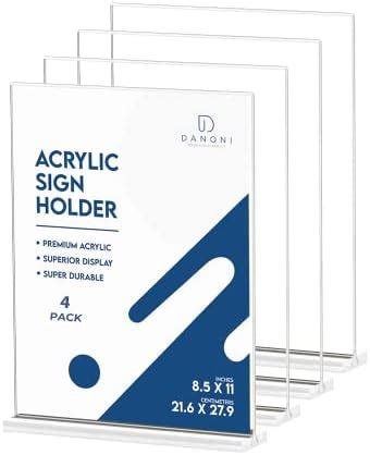 Danoni Clear Acrylic Sign Holder Pack X Flyer Document