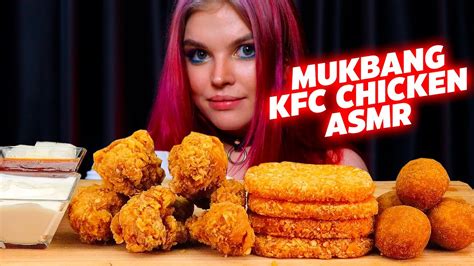 Asmr Mukbang Fried Chicken Hash Browns Cheese Balls Eating Sounds