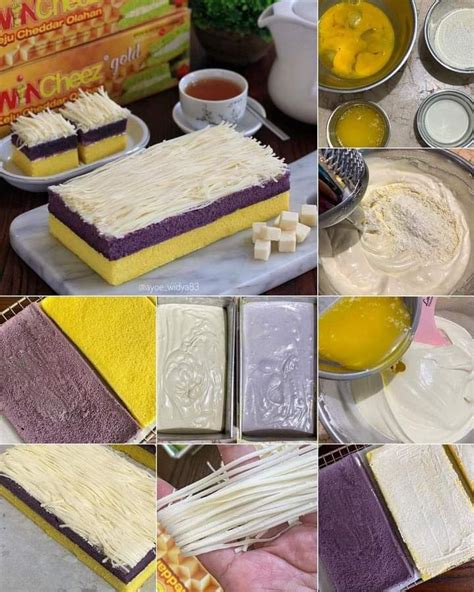 Resep Bolu Susu Kukus Lapis Taro With Cheese Cocok Jadi Cemilan Pagi