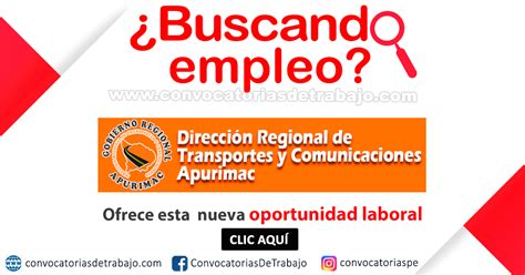 Direcci N Transportes Drtc Apur Mac Convocatoria N Almacenero