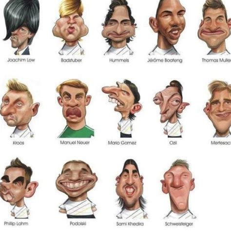 Germany Football Players Caricature Caricature Germany Football