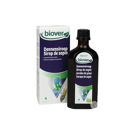 Sirop Sapin Bio Biover 150 Ml Pour La Toux Et La Respiration Voies