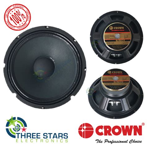 Original Crown PA 1040 10 Inches 400 Watts Instrumental Speaker Lazada PH