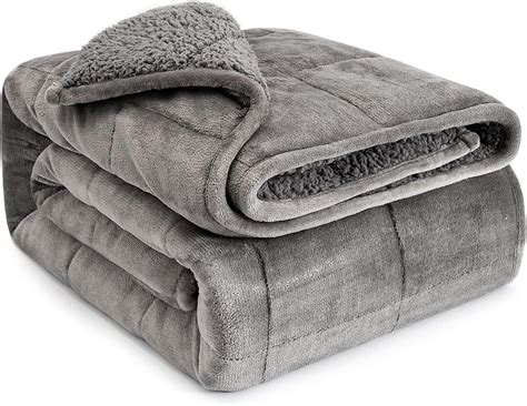 Anjee Couverture lestée en Polaire Sherpa pour Adulte 6 8 kg 122 x