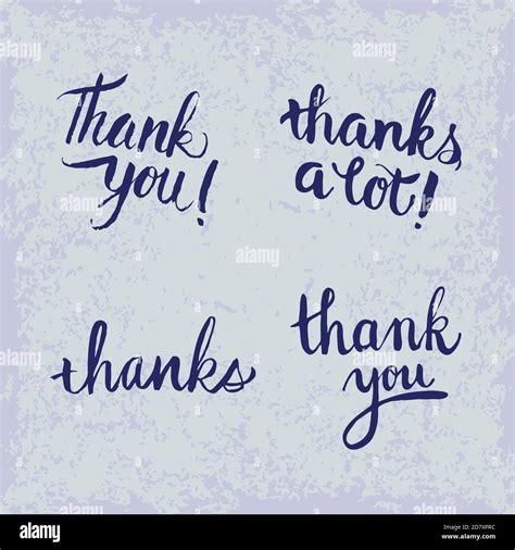 Thank You Handwritten Inscription With Hand Drawn Lettering Thank You Calligraphy Thank You