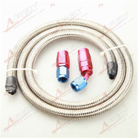 Stainless Steel Braided An 8 8an Fuel Gas Line Hose 1m Swivel Hose