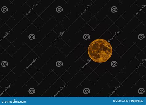 Full Yellow Moon in the Night Sky Stock Image - Image of astrology ...