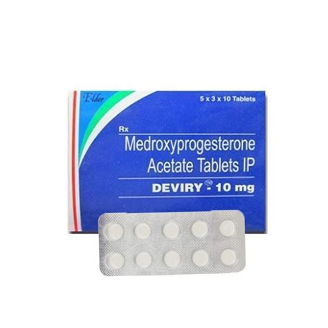 Deviry Medroxyprogesterone Acetate 10mg Tablet Packaging Size 10