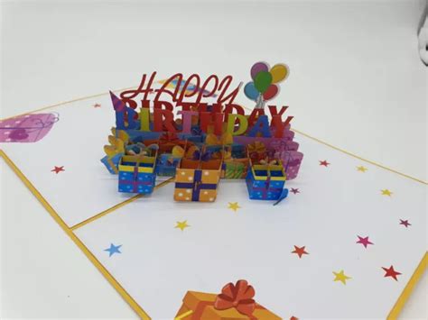 3D POP UP Karte Alles Gute Zum Geburtstag Happy Birthday Glückwunsch