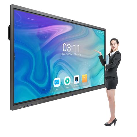 Customized 98 100 Inch Interactive Whiteboard Flat Panel Electronic