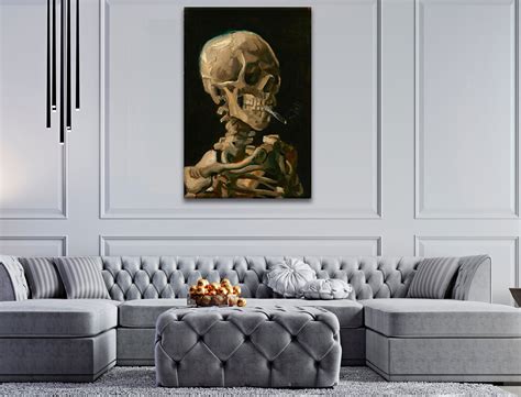 Vincent Willem Van Gogh Skeleton With Burning Cigarette Etsy