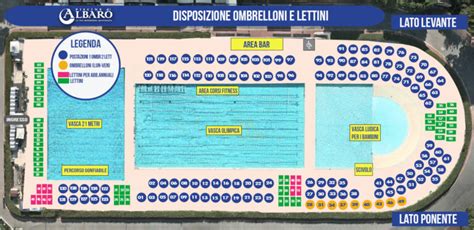 Mappa Ombrelloni E Lettini Piscine Di Albaro