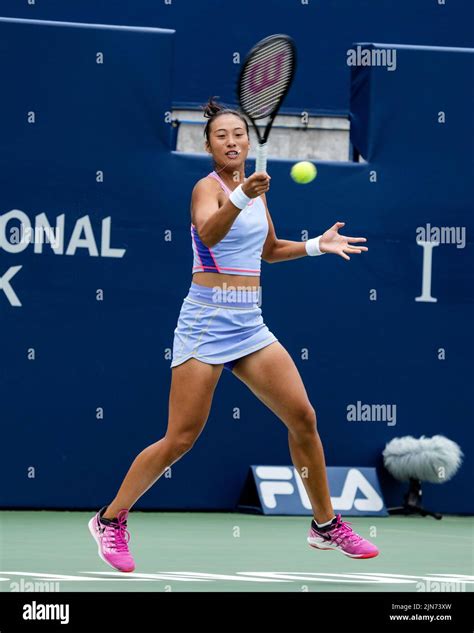 Toronto, Canada. August 9, 2022. Chinese tennis player Qinwen Zheng ...