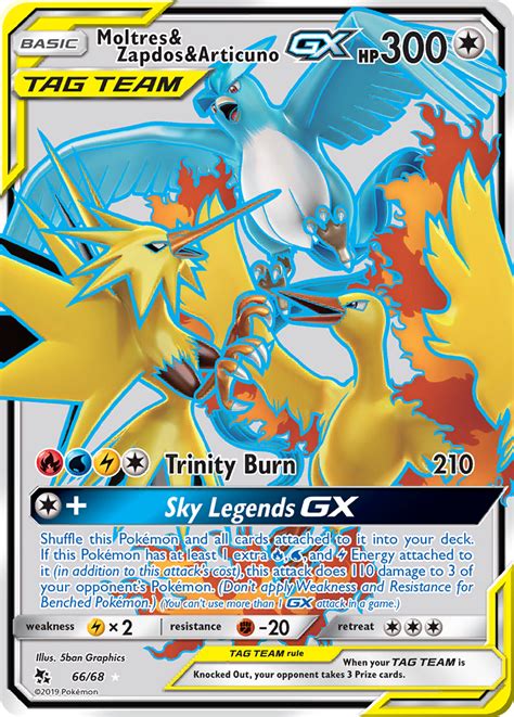 Moltres Zapdos Articuno GX Hidden Fates Pokémon TCG Guru