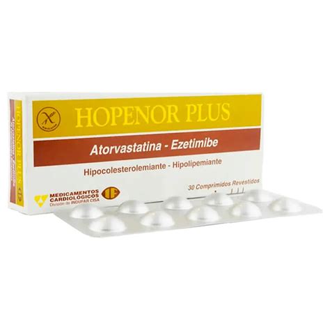 Hopenor Plus Atorvastatina Ezetimibe Caja De 30 Comprimidos Punto Farma