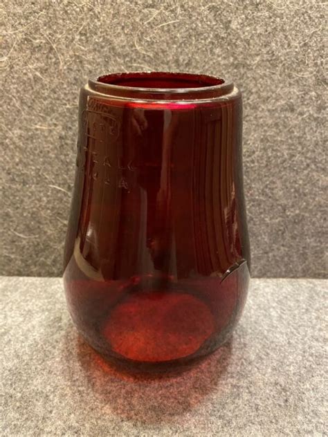 Vintage Dietz Fitzall Loc Nob Red Glass Railroad Lantern Globe 6 12 Tall Antique Price