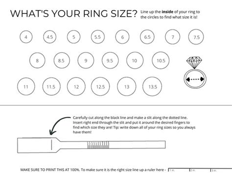 Downloadable Printable Ring Sizer Etsy