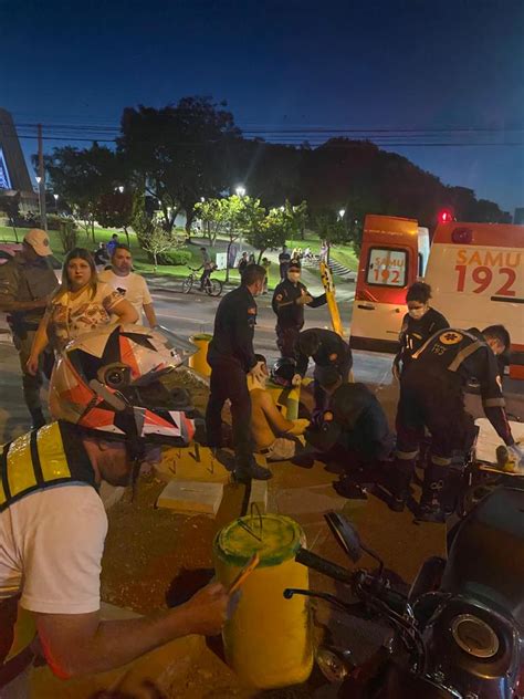 Motoboy Sofre Acidente Na Avenida Planalto Por Carro Trafegando Na