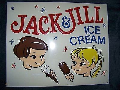 JACK & JILL ICE CREAM SIGN - VINTAGE METAL ADVERTISING SIGN | #503028398