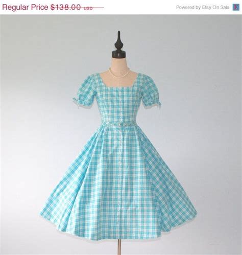 Vintage 1950s Blue Tea Party Dress Retro Powder Blue Semi Etsy