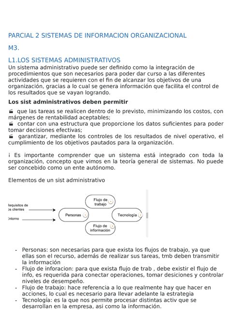 Parcial Sistemas De Informacion Organizacional Parcial Sistemas