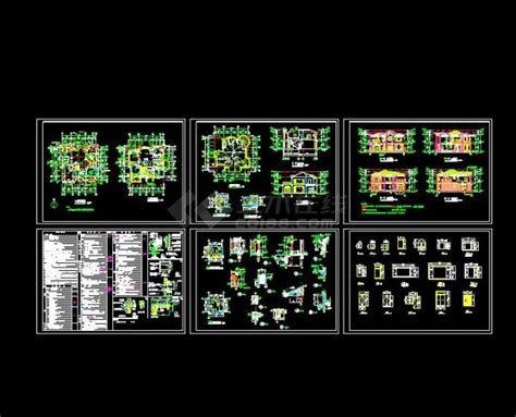某地小型多层别墅建筑施工图（共6张）别墅建筑土木在线