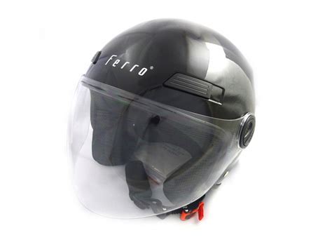 KASK FERRO 809L Z SZYBĄ BEZ SZCZĘKI CZARNY XL Sklep Motocyklowy i