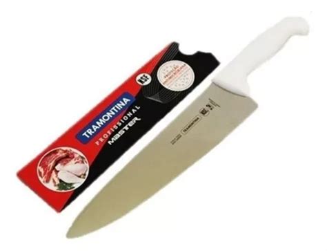 Cuchilla Cuchillo Tramontina Cocina Profesional Carne Color Blanco