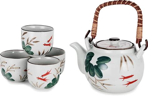 Amazon Hinomaru Collection Japanese Style Tea Set Porcelain Fl