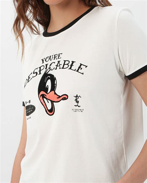 Riachuelo Camiseta Feminina Patolino Looney Tunes Branca Warner Bros