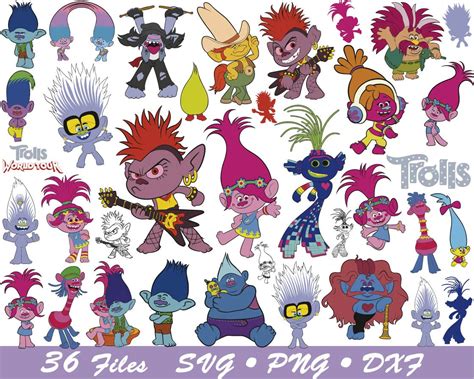 Trolls Svg Trolls 2 Svg Trolls Png Trolls Dxf World Tour | Etsy