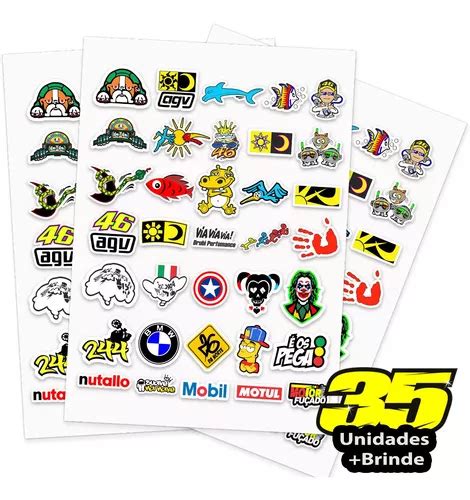 Cartela De Adesivos Personalizados Carro Moto Bike Motocross