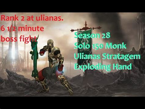 Diablo Season Solo Monk Greater Rift Ulianas Stratagem