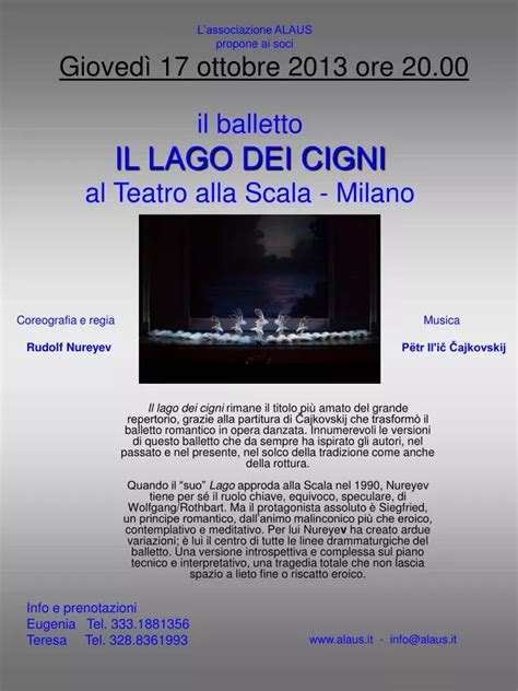 PPT Il Balletto IL LAGO DEI CIGNI Al Teatro Alla Scala Milano