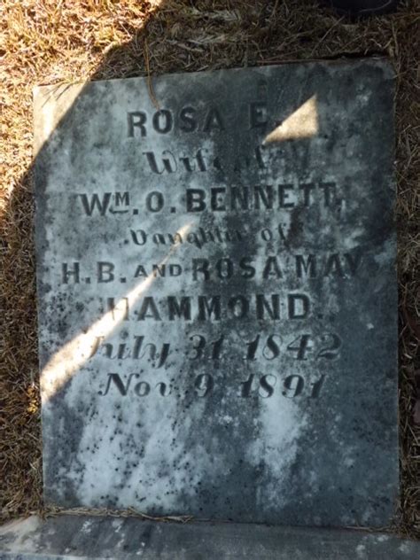 Rosa E Hammond Bennett 1842 1891 Find A Grave Memorial