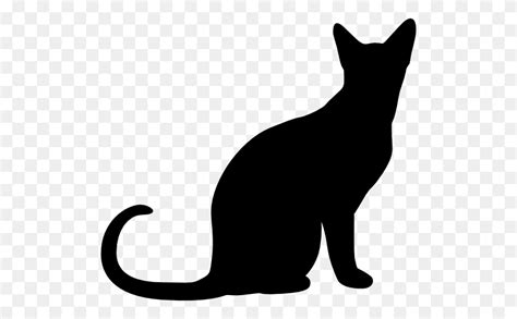 Silueta De Gato Sentado Clipart Silueta Sentado Png Impresionante