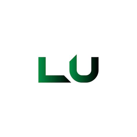 Diseño del logotipo de la letra lu Vector Premium