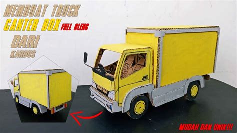 Cara Membuat Miniatur Truck Canter Box Oleng Dari Kardus Ide Kreatif