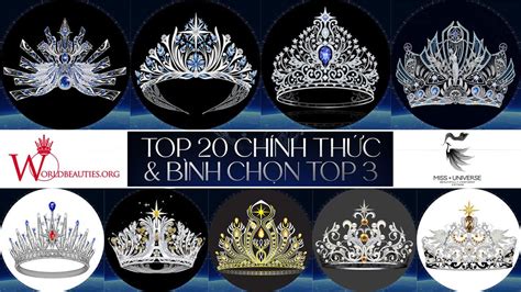 ChÍnh ThỨc Soi Chi Tiết Top 20 Thiết Kế Vương Miện Cho Miss Universe