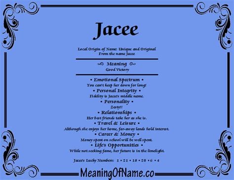 Jacee Meaning Of Name