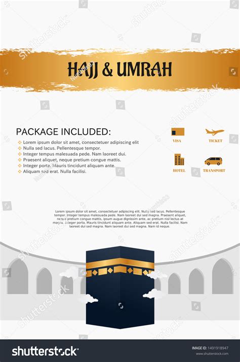 Hajj Umrah Template On White Background Vector De Stock Libre De