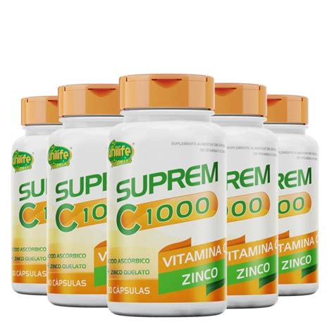 Kit Suprem C Vitamina C Mg Zinco Mg Unilife C Psulas