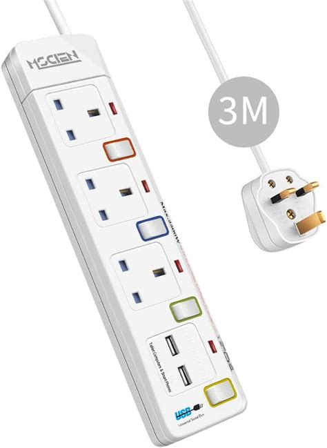 Mscien Gang Extension Lead With Usb Slots With India Ubuy