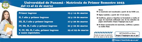 Informaci N De Matr Cula Universidad De Panam