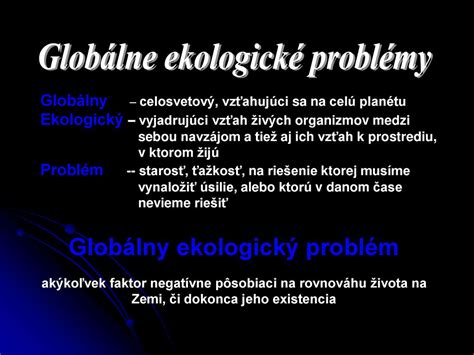 Globálne ekologické problémy - ppt stáhnout