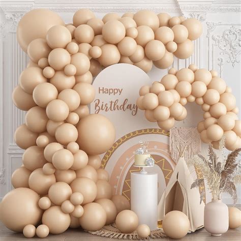 Amazon Togvu Nude Balloons Different Sizes 123 Packs Boho Beige