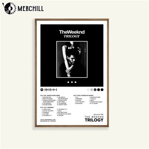 Trilogy Album Cover Poster The Weeknd Print - Happy Place for Music Lovers