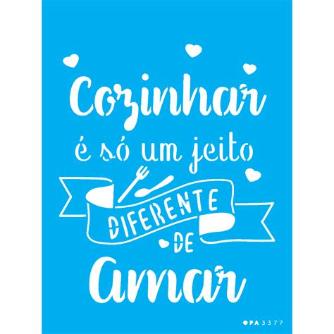 Stencil Frases Cozinhar Amor X Opa Shopee Brasil