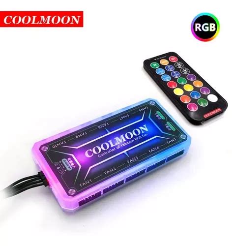 Controladora Rgb Pinos At Fans Controle Coolmoon Frete Gr Tis